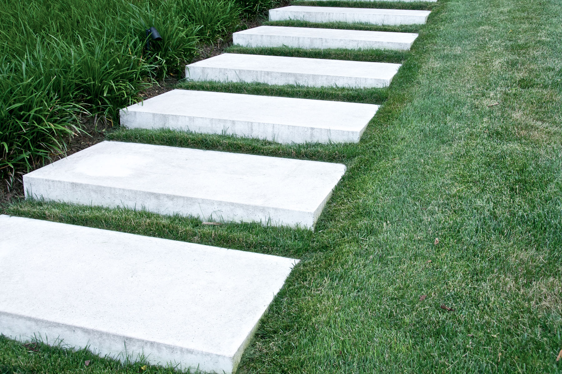 Slab steps can also be in a gentle slope